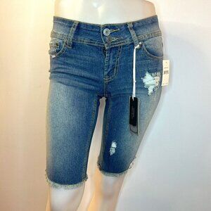 RAMPAGE Women's Denim Curvy Cut Off Shorts - Size 0 - NWT $39
